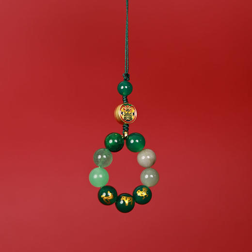 【三和六合❗平衡多宝调节】吉绳记五行三和钥匙链，平衡补缺五路财神，善補缺主乎衡，配饰手机链女玛瑙水晶串珠手机挂件QQ 商品图5