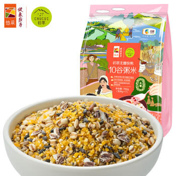 初萃中粮无糖快熟十谷粥米（100g*7袋）10种谷物豆类 混合杂粮粗粮粥 /粮油调味 /米 /粥米 商品图6