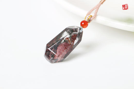 【丹胧】红幽灵水晶吊坠 配精美挂绳 商品图2