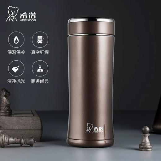 希诺3000真空水杯高端全不锈钢310ml保温杯304食品级大肚便携商务杯（颜色随机） 商品图3