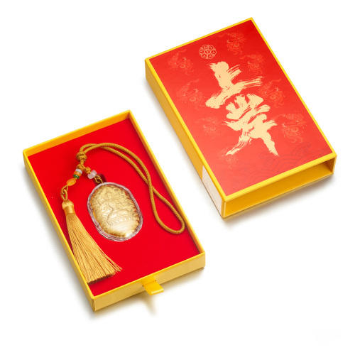 五台山文殊菩萨金榜题名挂件 寓意上岸 含金0.02克 商品图5