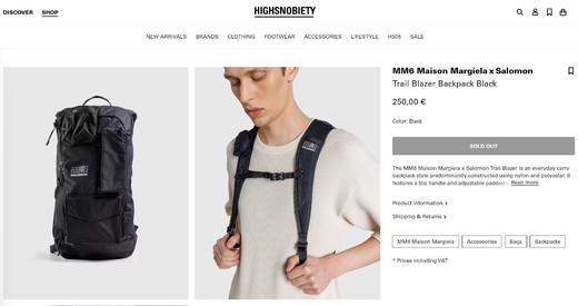 MM6 X Salomon 联名款户外运动背包机能健身跑步双肩包 Z-15376 商品图6