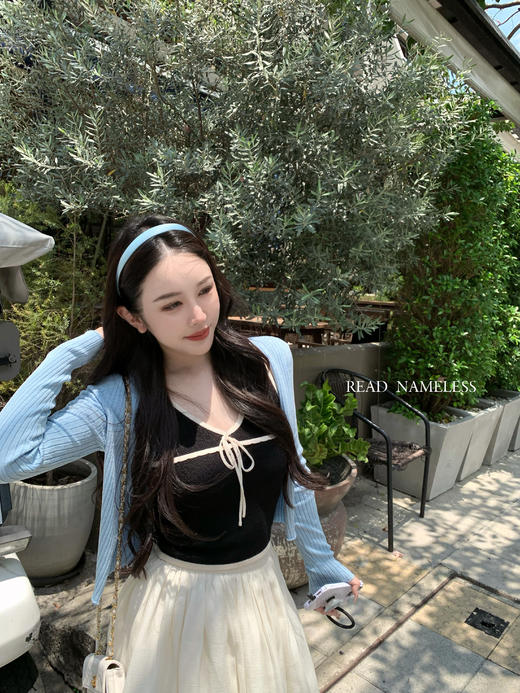 Read Nameless /Baby蓝冰丝开衫+白色天丝蓬蓬裙裤 2025/5/17 商品图9