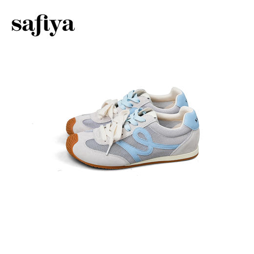 预售7天发|Safiya/索菲娅2025爆火双系带网面透气休闲轻便薄底丑萌阿甘鞋SFD3112429 商品图9