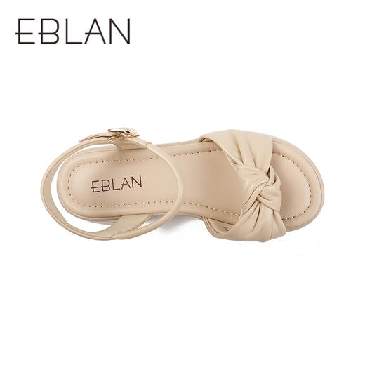 伊伴夏季珠光小奶芙珠光羊皮鞋面凉鞋B25320528 商品图2