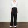 「高货wl」全新升级【铂金会员220/天猫289/差价69】(21456)洛诗琳薄款窄版阔腿裤2025夏季通勤百搭高腰显瘦直筒裤 商品缩略图0