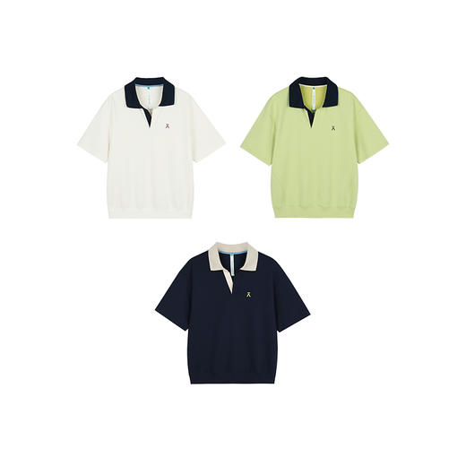 【出游季特惠】ACMEITEM爱棵米 户外情侣短袖polo衫宽松撞色休闲上衣男女GAG3240226C 商品图4