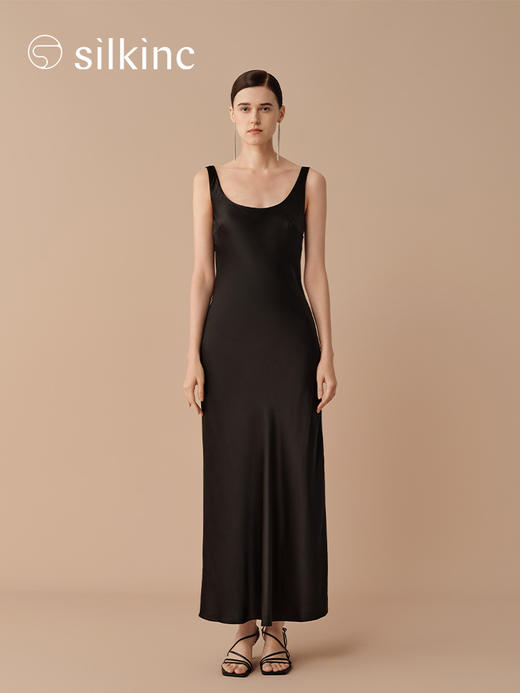 丝所｜24H032A 重磅真丝苍穹黑晚礼长裙［ 黑 ] 商品图8