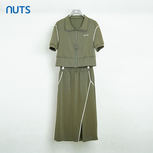 NUTS夏季新品拉链时尚气质设计感运动套装女422142208 商品图0