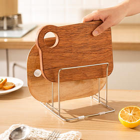 摩登主妇304不锈钢砧板架厨房台面菜板放置架锅盖案板收纳置物架
