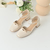 经典鲨2025夏季新品优雅简约气质通勤中粗跟包头单鞋凉鞋女KC19-529101 商品缩略图2