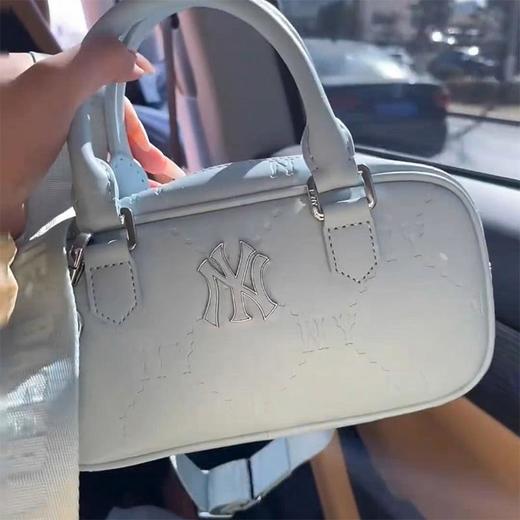 【MLB保龄球包】MLB暗纹老花吐司棒球方包纯色单肩手提包斜挎包男女同款情侣款 商品图8