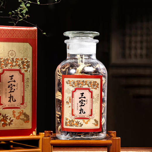 热卖！润喉古方！强韵 三宝扎礼盒装 新会陈皮+咸橄榄+禾秆草 精美包装 自饮礼赠 500g/盒 商品图7