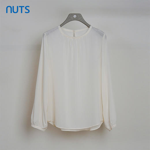 NUTS夏季新品纯色圆领时尚气质百搭长袖套头衫428012541 商品图0