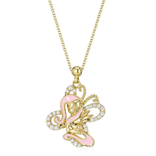 小马宝莉× 卡蒂罗KADER 联名款 MY LITTLE PONY梦幻启航 DIY可爱动画角色吊坠 碧琪苹果嘉儿柔柔珍奇紫悦云宝满钻高级原创设计 铜 项链 女款 商品图5