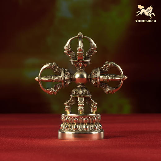 铜师傅《十字金刚杵》客厅桌面黄铜紫铜金刚杵摆件 家居工艺品 商品图2