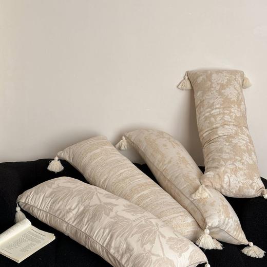 自然醒回归本真棉麻系列盖毯抱枕剪花流苏侘寂风高级感肌理纹提花午睡沙发巾空调休闲毯子MT 商品图13