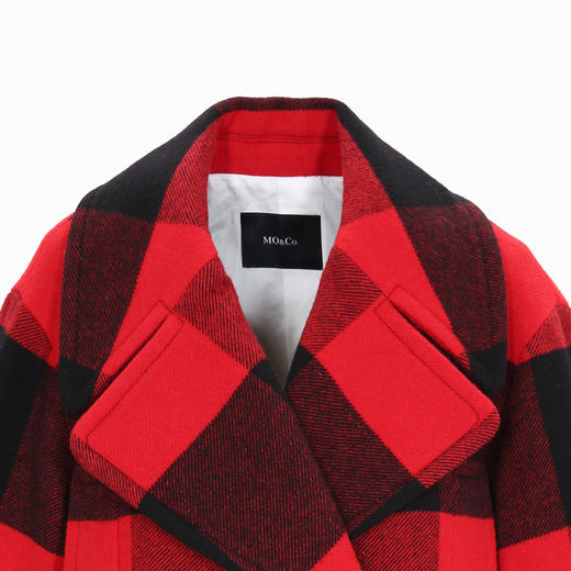 6941078099654 MO&Co.秋冬复古格纹翻领外套女 商品图4