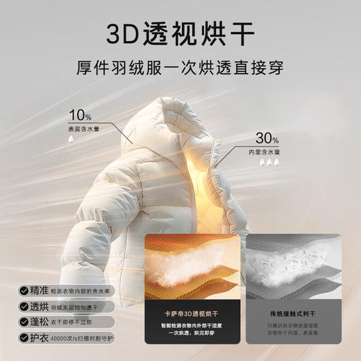 【中子·融朗】卡萨帝中子融朗 10公斤滚筒洗衣机全自动+月光宝盒超薄全嵌CZ B10LWS10YTBWCU1 商品图6