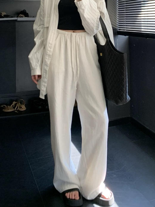 苎麻白裤（锁 商品图9