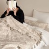 自然醒回归本真棉麻系列盖毯抱枕剪花流苏侘寂风高级感肌理纹提花午睡沙发巾空调休闲毯子MT 商品缩略图7