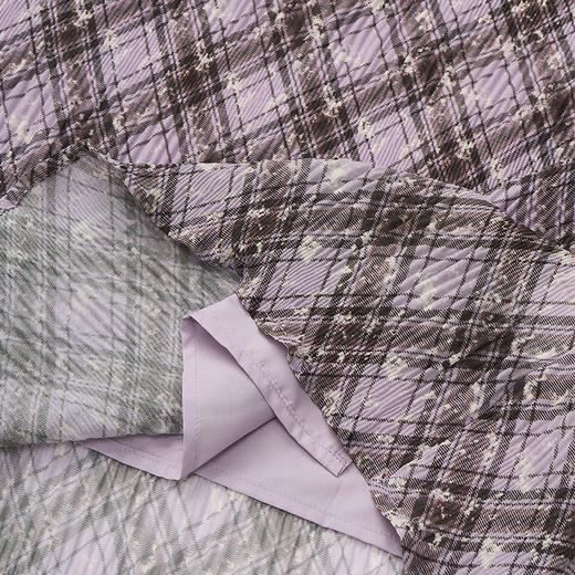 【2件9折】【Petit Bari】(多色)复古法式格纹褶皱直筒半身裙 商品图9