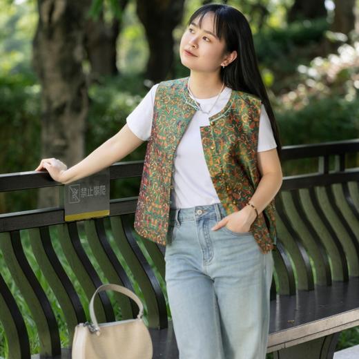 菜菜家蜀锦真丝马甲|35姆米重磅蜀锦+6A级桑蚕丝，老钱风松弛舒适不挑人 商品图1