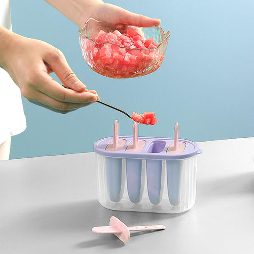 【雪糕模具】美丽雅雪糕盒 冰格冰块模具家用食品冰棍冰棒冰淇淋冻冰糕自制冰盒级双层冰糕盒（颜色随机） 商品图2