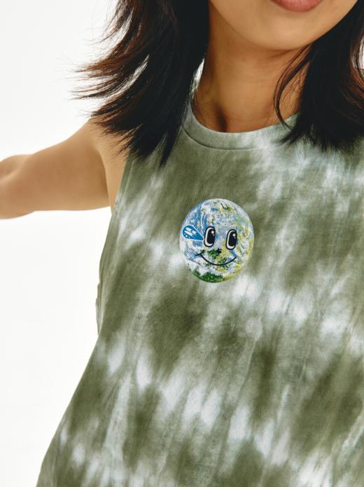 CryingCenter 再生棉扎染女装短款背心 哭喊中心 商品图4