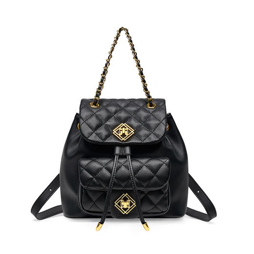 【预售3天】新品女包菱格双肩包包女2025新款时尚高级感书包小背包GZ2059 商品图4