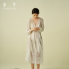 优雅复古』桑罗波纹蕾丝长袖真丝睡裙100%桑蚕丝女休闲2025年新款 商品缩略图2