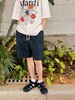 2025夏季儿童亲子雪花砂洗做旧光版极简纯棉纯色宽松抽绳短裤！ 商品缩略图0