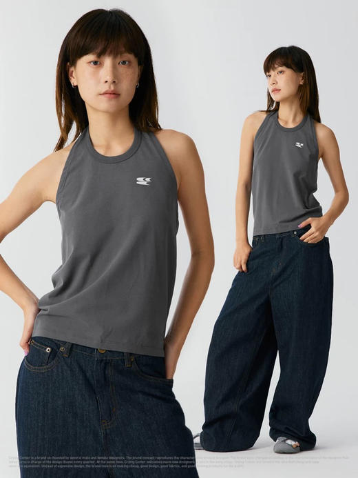 CryingCenter 绒感挂脖露背小背心 哭喊中心 商品图4