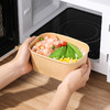 美丽雅餐盒 一次性方形牛皮纸打包盒食品级快餐外卖水果打包餐盒 1000ml*8套/包 商品缩略图4