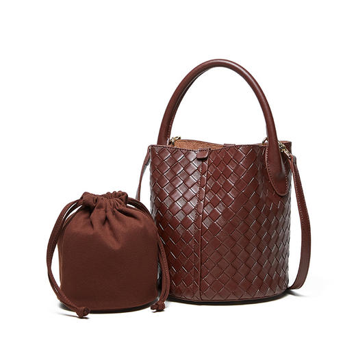 【预售3天】2025新款女包手提包女百搭编织水桶单肩斜挎包GZ2857 商品图4