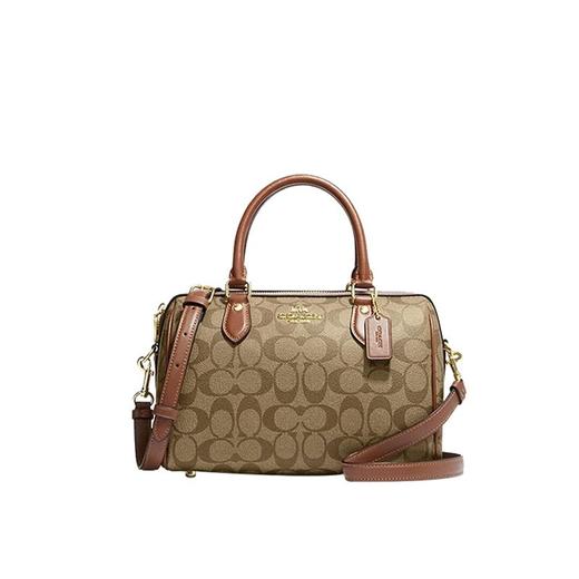 【送礼盒礼袋】COACH/蔻驰包包女士tabby26白金酒神斜跨包/波士顿中号枕头经典拼色手提包/老花水桶包单肩斜跨手提包 商品图8