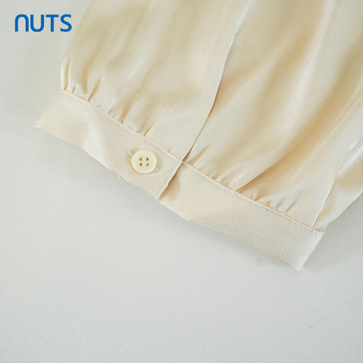 NUTS夏季新品纯色时尚气质高级感短袖衬衫428013547 商品图3