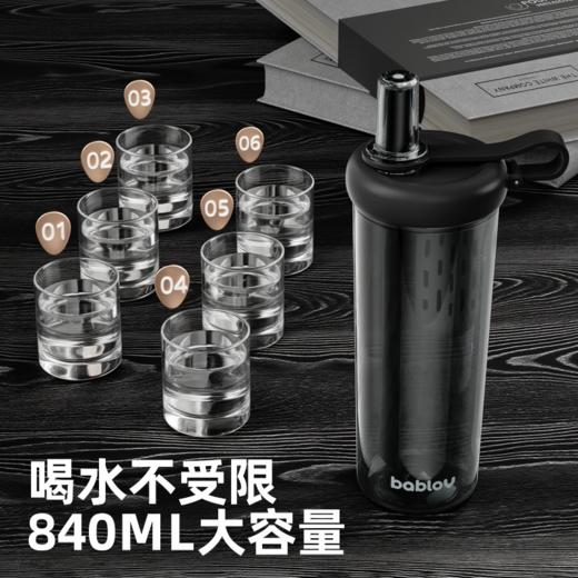 【困妈周年庆】bablov吸管水杯男生车载大容量夏季便携随行学生高颜值塑料杯子 商品图1