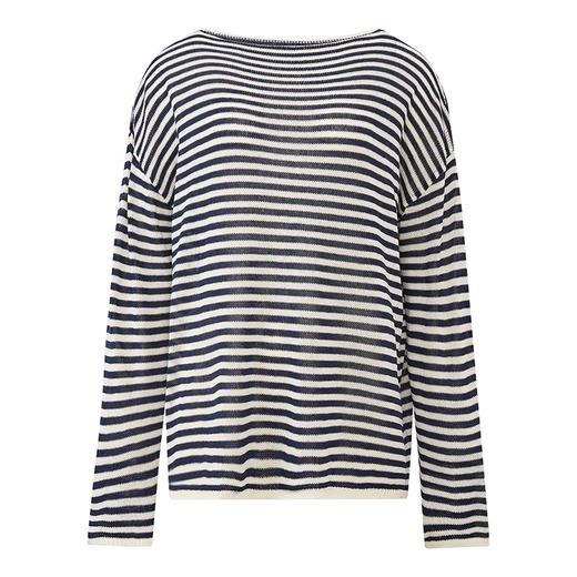 【2件9折】【Petit Bari】(多色)慵懒薄款莱赛尔亚麻长袖针织罩衫 商品图3