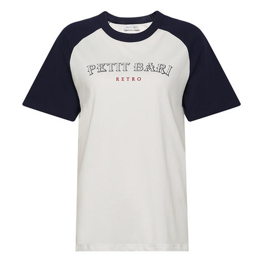 【2件9折】【Petit Bari】经典热销款女士短袖T恤 气质潮流百搭上衣 商品图1