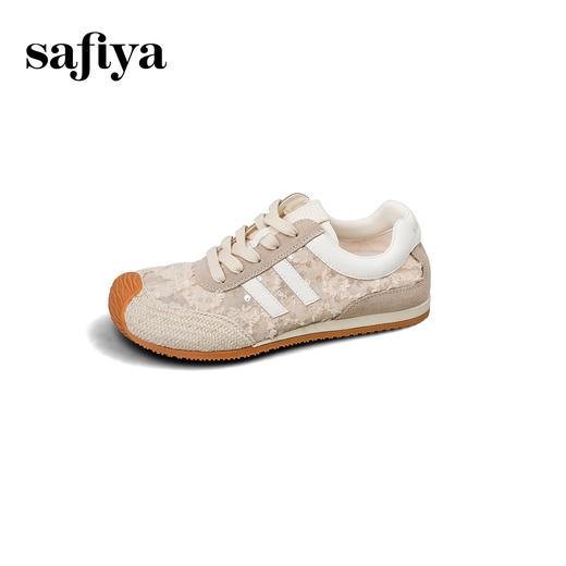 预售7天|Safiya/索菲娅2025芭蕾风百搭薄底透气休闲轻便舒适丑萌阿甘鞋SFD3112434 商品图5