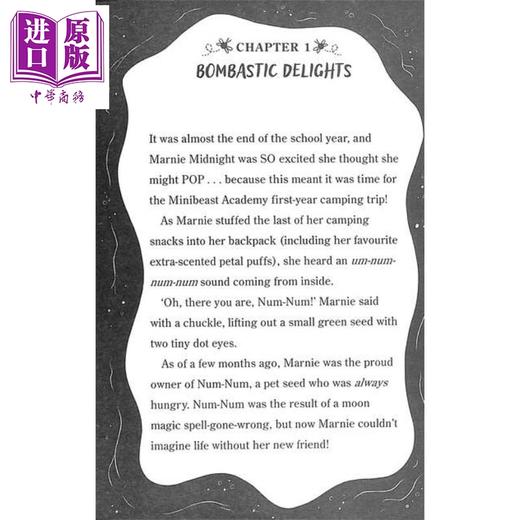 【中商原版】微瑕 小飞蛾玛妮 露营的故事 Marnie Midnight 3 英文原版 儿童黑白插图小说 冒险故事 魔幻插画小说 7岁以上 商品图2
