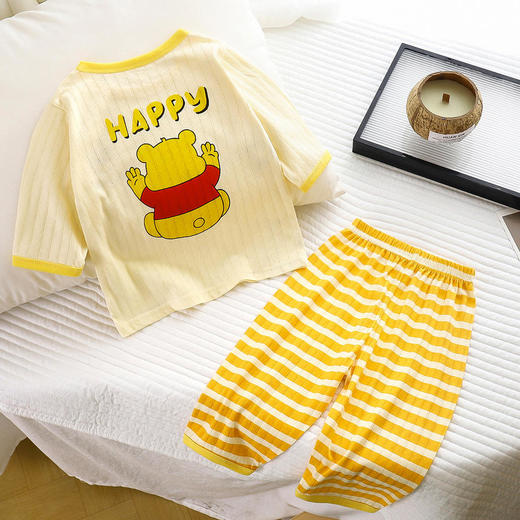 【2025纯棉7分空调服】儿童家居服套装夏季新款纯棉睡衣空调服宝宝夏款 商品图8