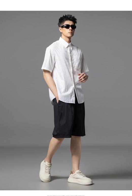 PINLI品立潮牌直筒休闲短裤夏季新款男士国潮时尚纯色百搭五分裤GD252117384 商品图1