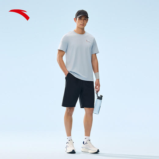 安踏凉感针织短袖男装夏季新款健身跑步t恤薄款运动上衣152527158 商品图1