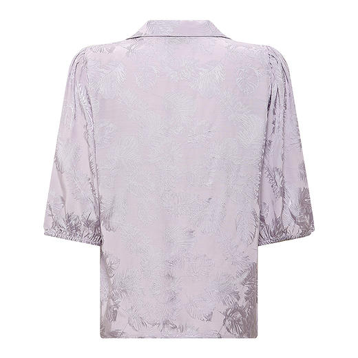 【2件9折】【Petit Bari】提花缎面五分袖女士衬衫 宽松休闲 网球穿搭 商品图2