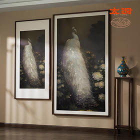 太铜 手工錾刻 铜雕画《牡丹仙子》客厅玄关画沙发背景墙装饰画