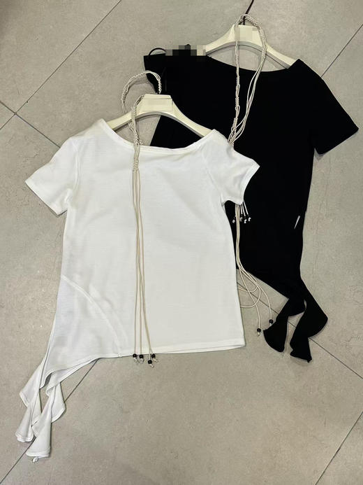 【门店同款】ENJOY夏季都市漫游下摆卷边设计T恤 162844839 商品图2