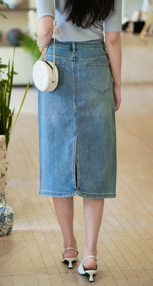 M1臣禾	【烫钻半裙】时髦休闲牛仔半身裙	JZ252030358 商品图2