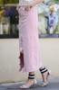 TYNVIE 粉色牛仔毛边腰带荷叶边前开衩半身裙 商品缩略图7